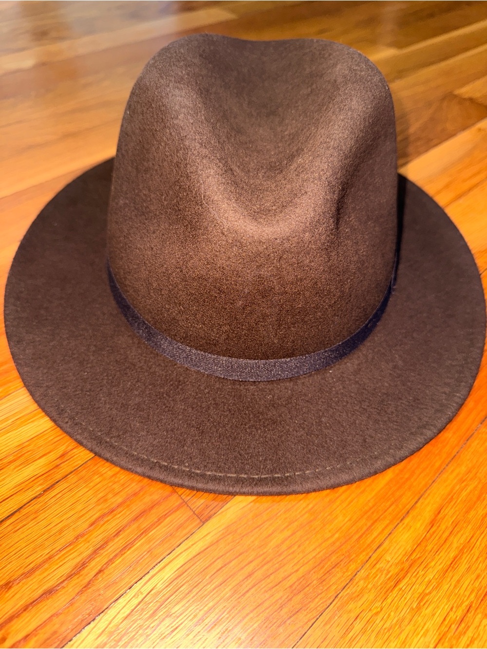 Classic Brown Felt Fedora Hat
